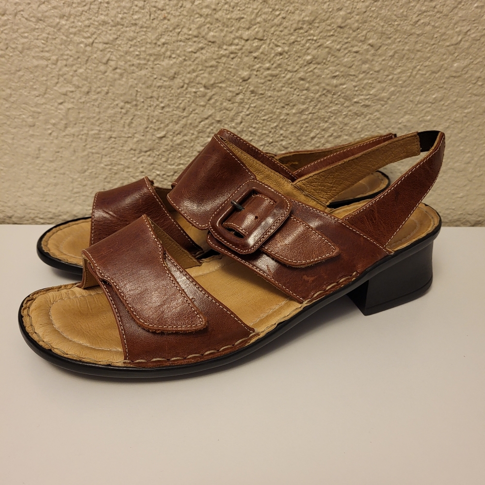 Josef Seibel Red-Brown Leather The European Comfort Shoe Size 39 (8-8½)